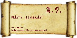Mór Ildikó névjegykártya